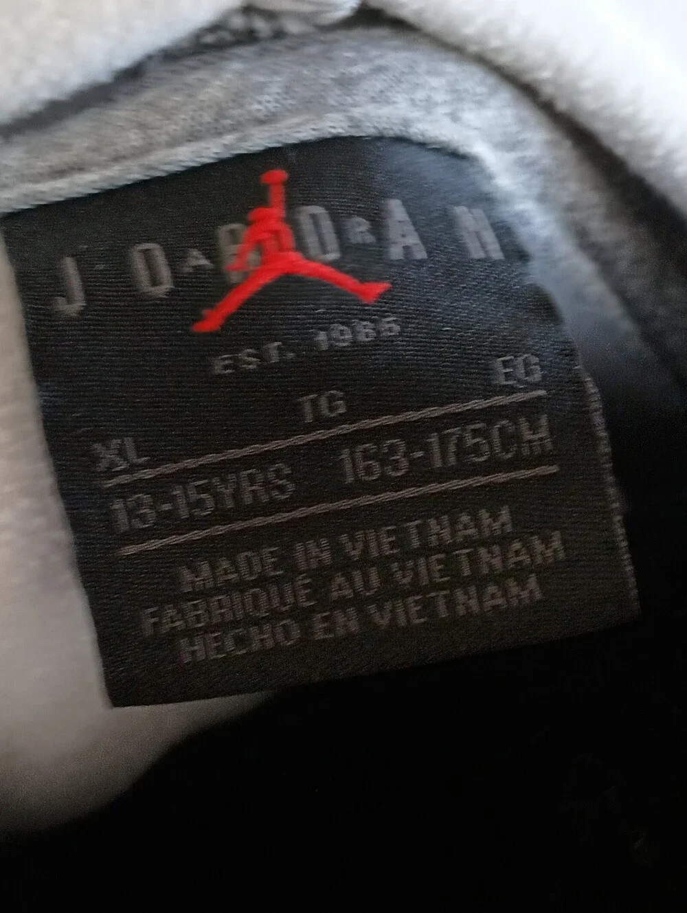 Jordan Boys Gray Jacket with Light Blue Chest Panel and Hood_XL